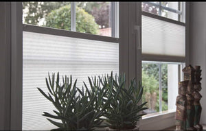 Plissé raamdecoratie | Honingraat plissé stof decoratief | montage zonder boren of schroeven