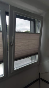 Plissé raamdecoratie | Honingraat plissé stof decoratief | montage zonder boren of schroeven